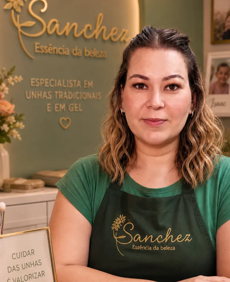 Especialista em unhas da equipe Sanchez no espaço da clínica